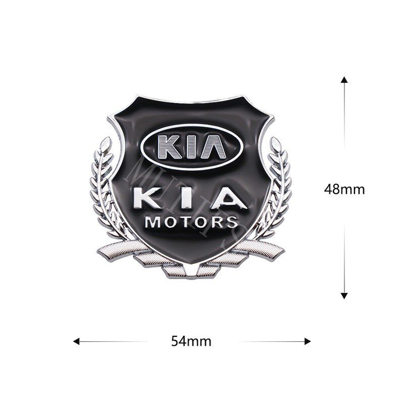 2pcs Stiker Logo 3D Bahan Metal Untuk Rio K5 K3 Cerato Carnival Picanto Sorento