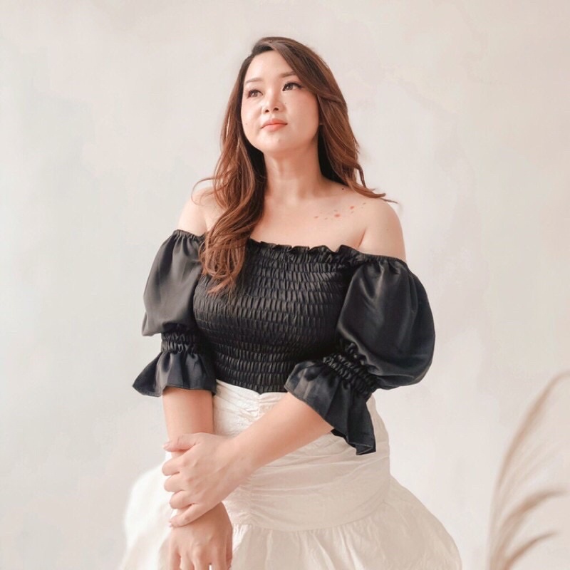 Baju Sabrina | Lolita Blouse | Baju Sabrina Wanita | Baju Sabrina Jumbo | Atasan Wanita Jumbo