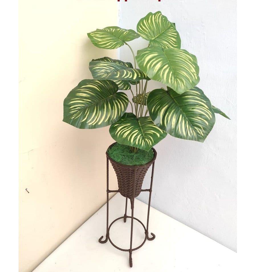 [KODE PRODUK KD9LB6477] Tanaman Bunga Hias Plastik Sudut Artificial Artifisial Besar 1 Set Dengan Po