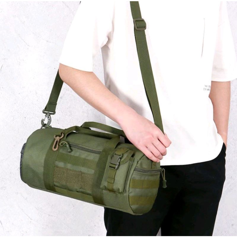 Tas Selempang Army Kekinian Model Tabung