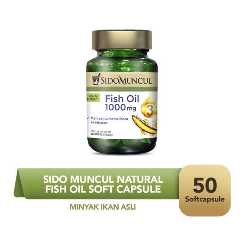 Sidomuncul fish oil 1000 50 kapsul ( memelihara keehatan tubuh )