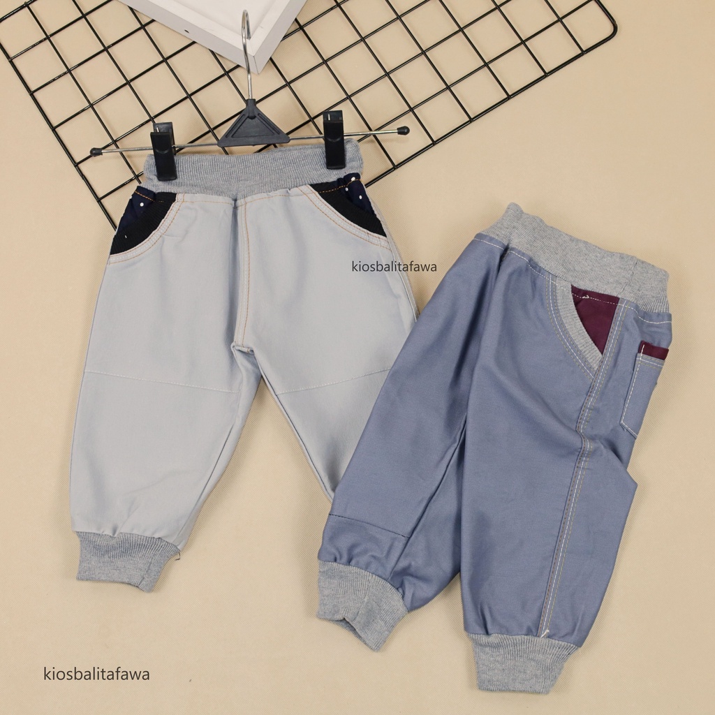Jogger Bobo Kids uk 1-2 Tahun / Joger Pants Celana Anak Laki Perempuan Polos Import