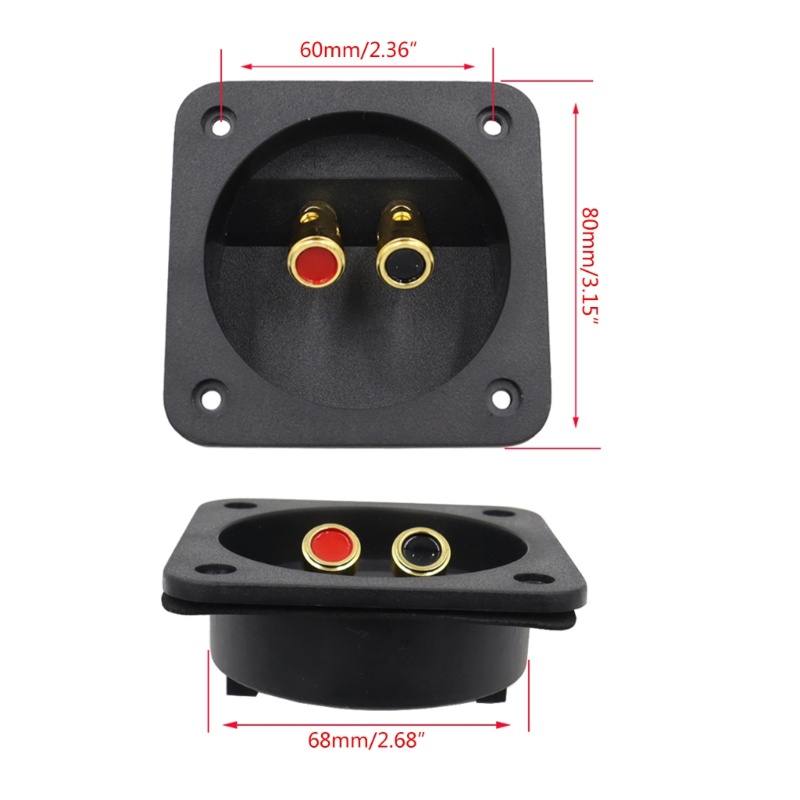 Zzz 2pcs Konektor Terminal Subwoofer Stereo Untuk Panel Belakang Speaker