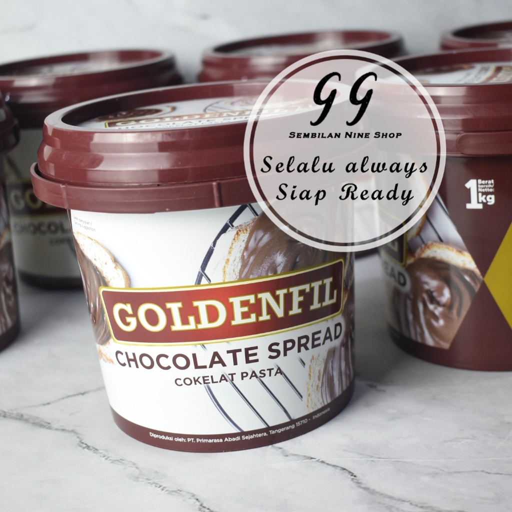 

Goldenfil Chocolate SPREAD 1 KG Selai Roti Cokelat Pasta Golden Fil Coklat Halus Selay