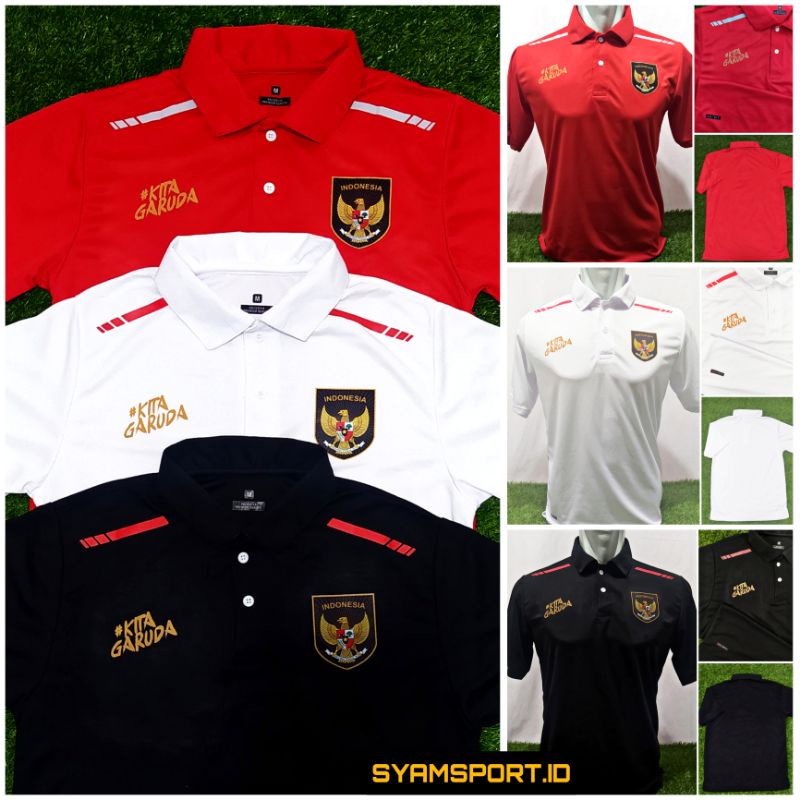 Polo Timnas Indonesia Kita Garuda Terbaru / Jersey Timnas Indonesia / Baju Kerah Indonesia / Jersey 