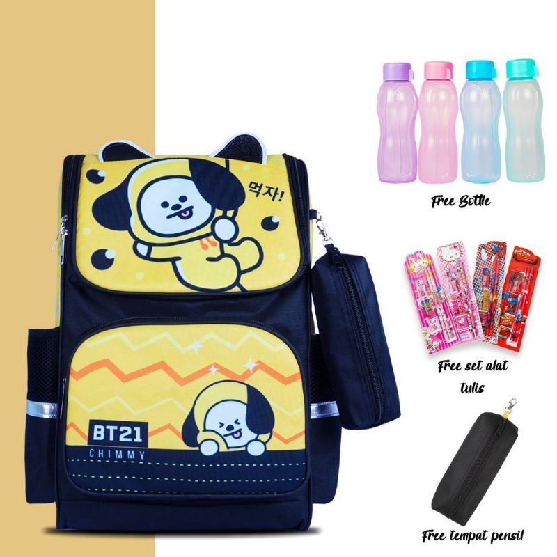 BEST Ransel anak sekolah Banyak bonusnya Tas Motif Tabung print