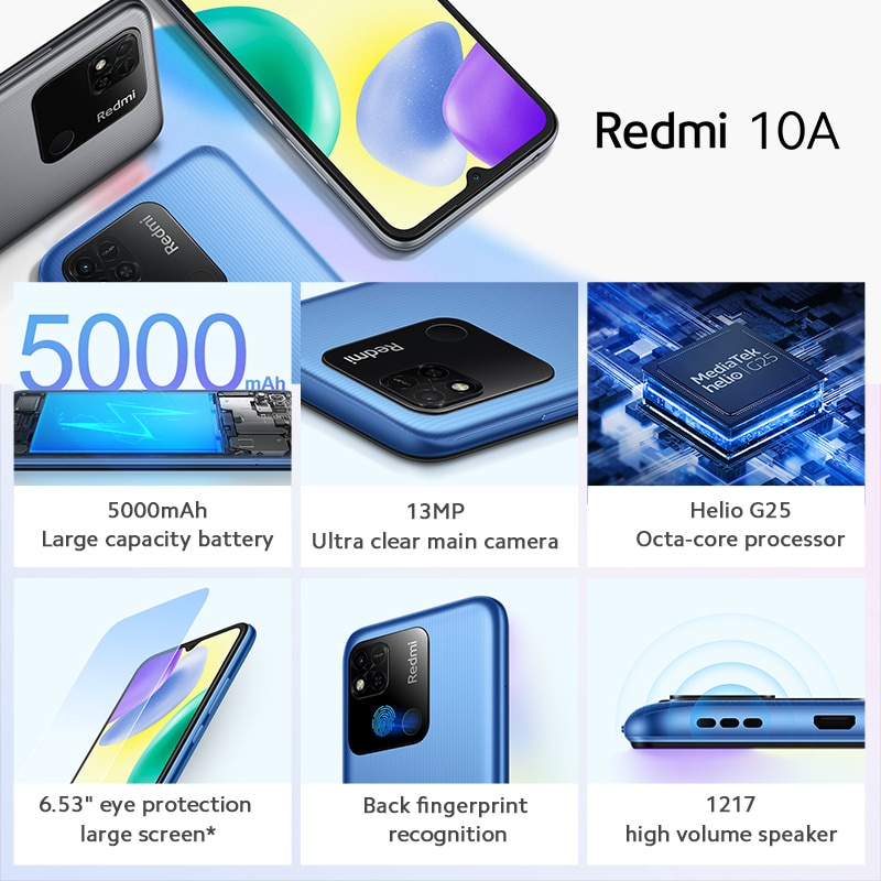 Xiaomi Redmi 10A 3/32GB + 3/64GB + 4/64GB Garansi Resmi Xiaomi Indonesia