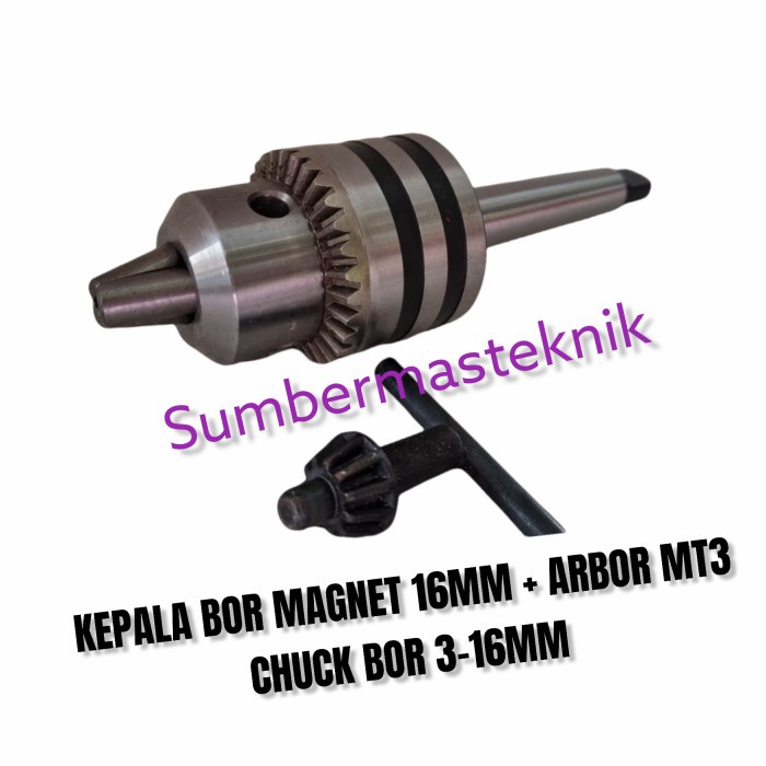 arbor set chuck bor 16mm untuk bor magnet kepala bor magnet 16mm