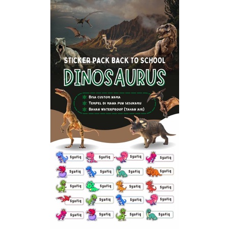 

[PRE-ORDER] STIKER NAMA DINOSAURUS WATERPROOF