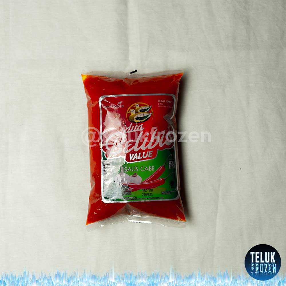 

dua belibis saus cabe value 1kg saos bantal pedas pouch chili sauce cabai 1000 g gram