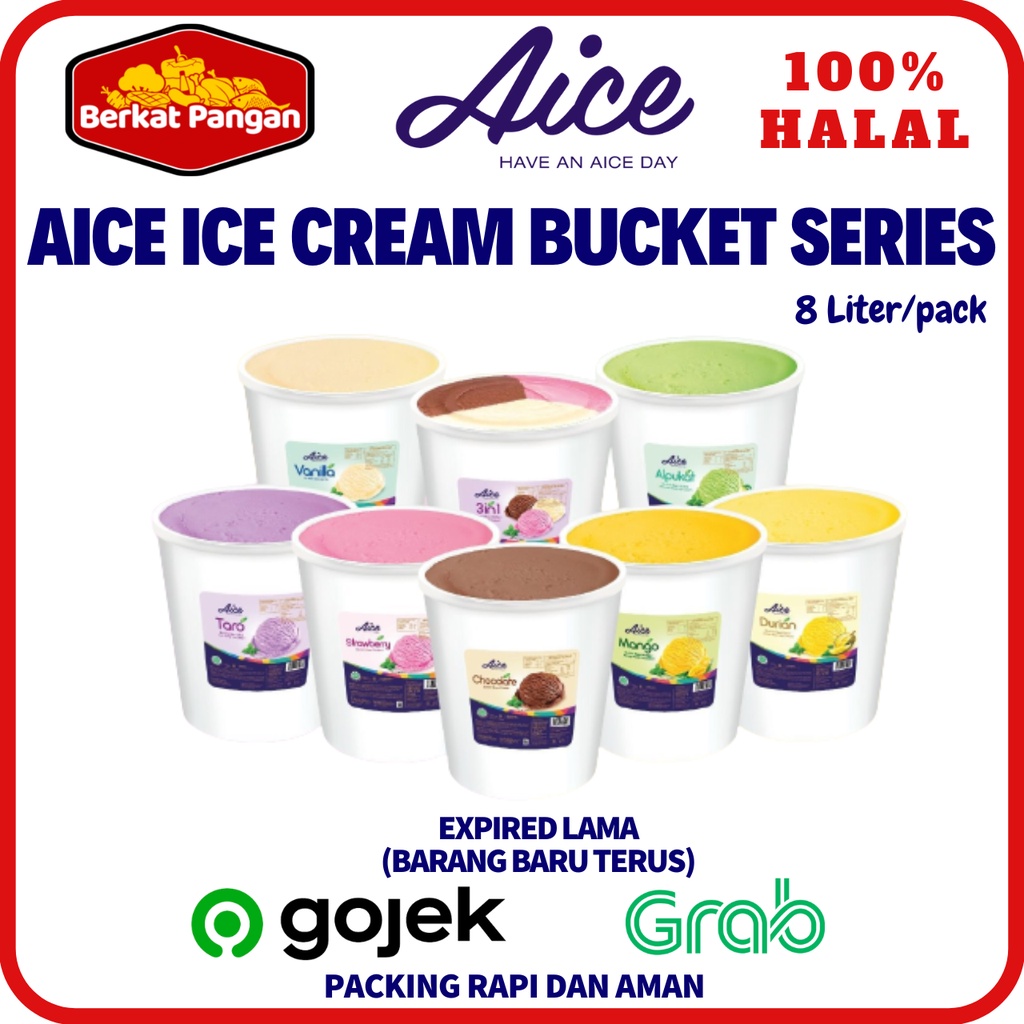 

AICE Ice Cream Bucket Es Krim 8 Liter Dengan Bermacam Pilihan Rasa