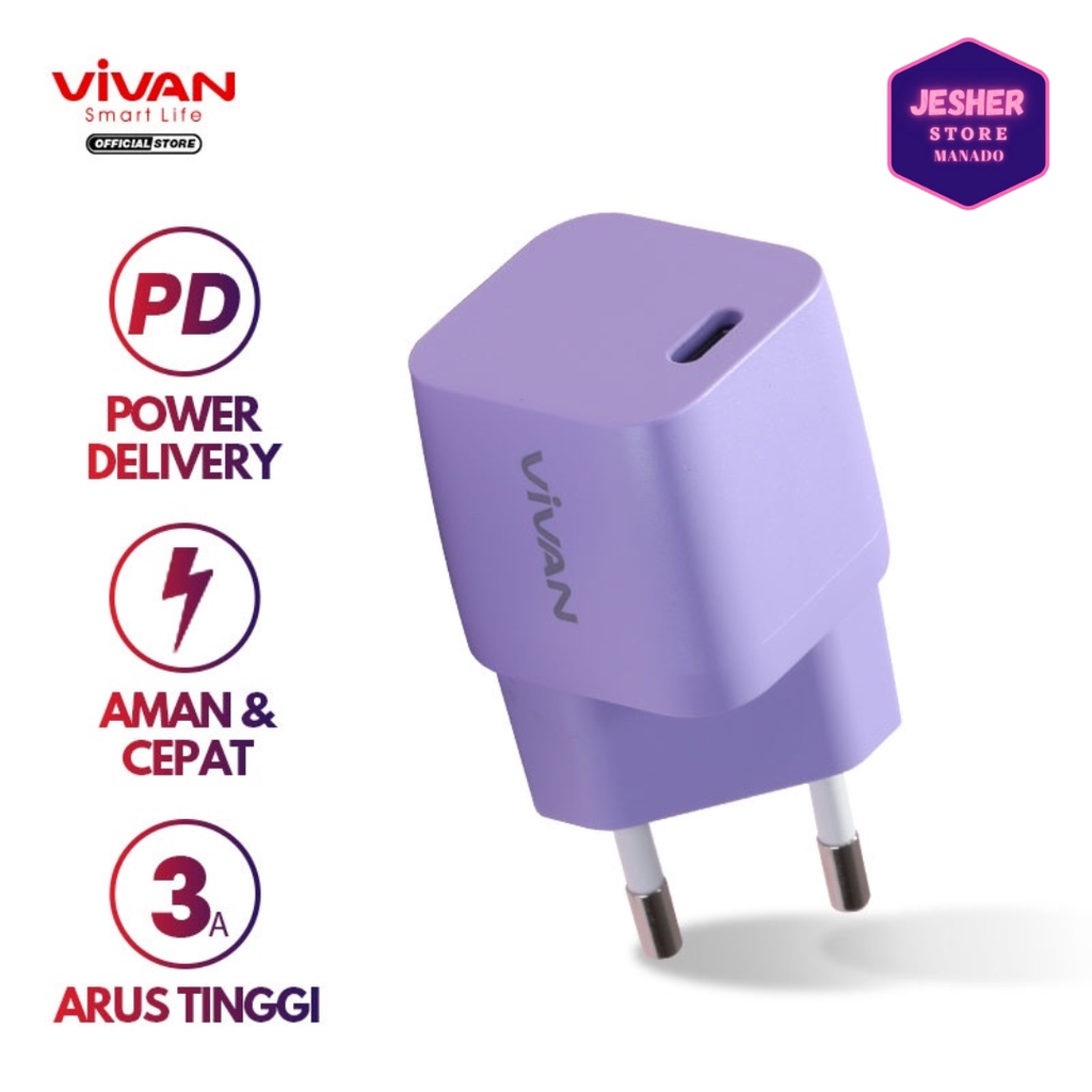 Jual Kepala Charger Iphone Original Type C Ke Lightning Vivan Power