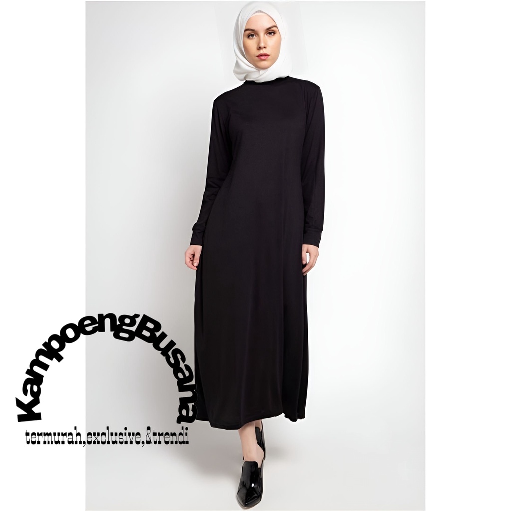 Manset Gamis Polos Lengan Panjang Bahan Spandek Rayon Premium