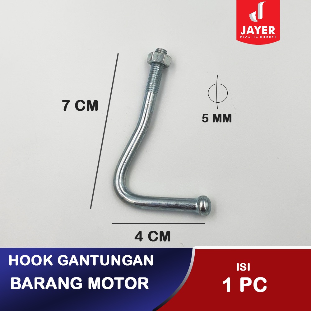 Hook Besi Kaitan Gantungan Barang motor Besi Chrome