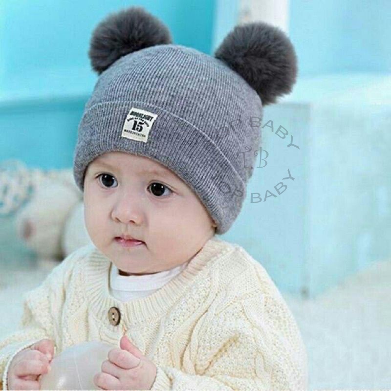 Topi Kupluk Bayi Moonlight PomPom  - 4727