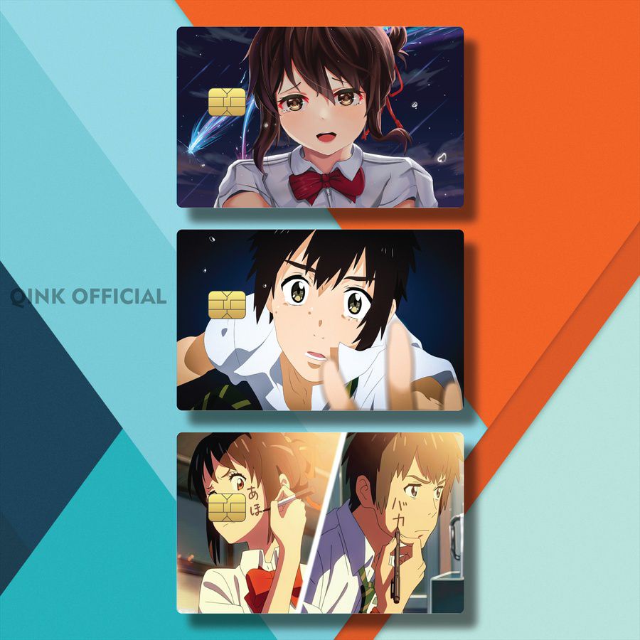 21-40 GARSKIN CARD ATM MITSUHA MIYAMIZU YOUR NAME INQQG/YG9YU/ SKIN KARTU CUSTOM ANIME YOUR NAME / S