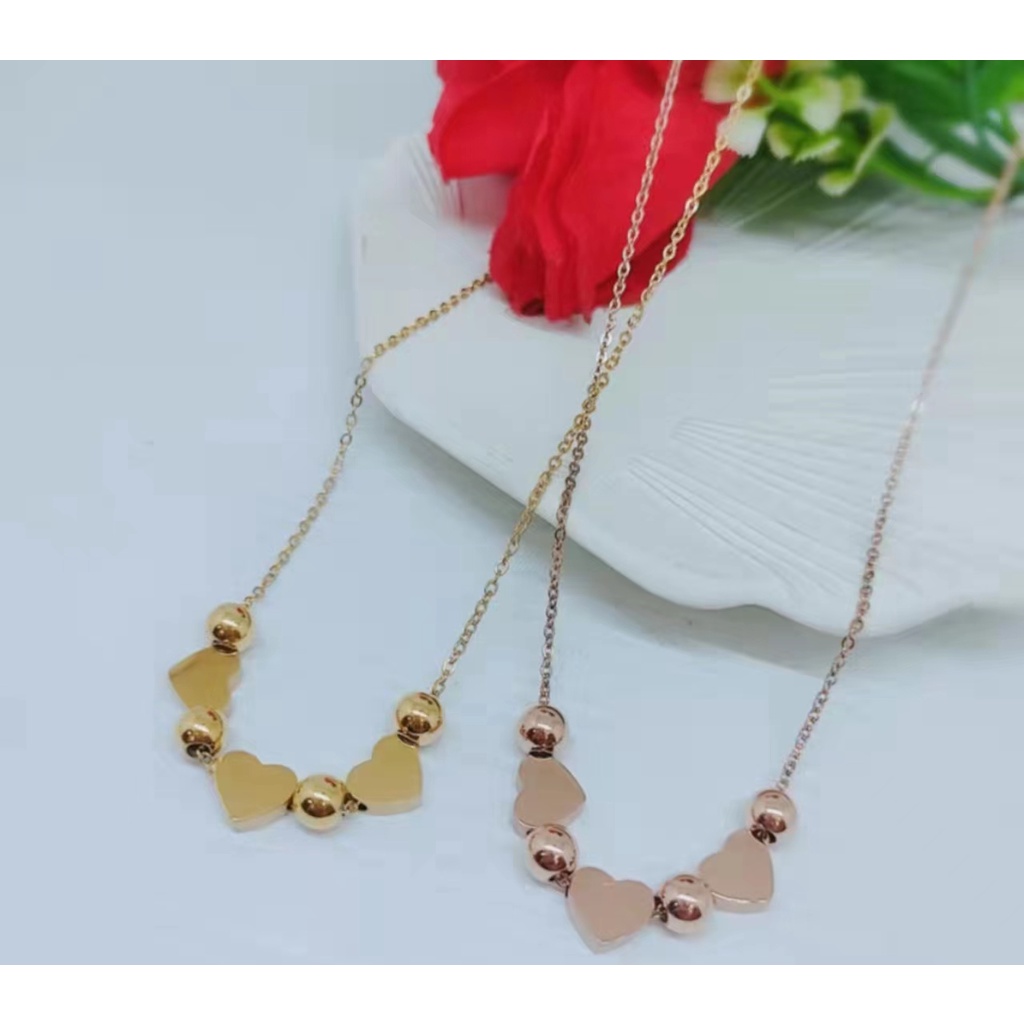 Kalung Titanium Love Perhiasan Fashion f005