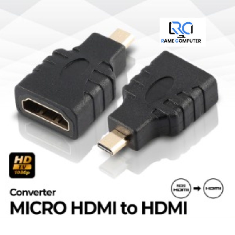 Konverter Micro HDMI Male to HDMI Female Adapter Gold Plated