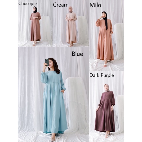 NADIA MAXI DRESS (Ld 104 Pjg 132) Gamis polos