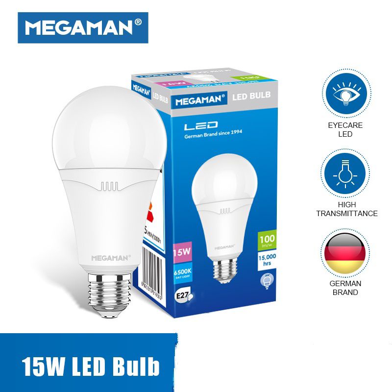 LAMPU LED MEGAMAN 15W BOHLAM 15WATT WARNA PUTIH