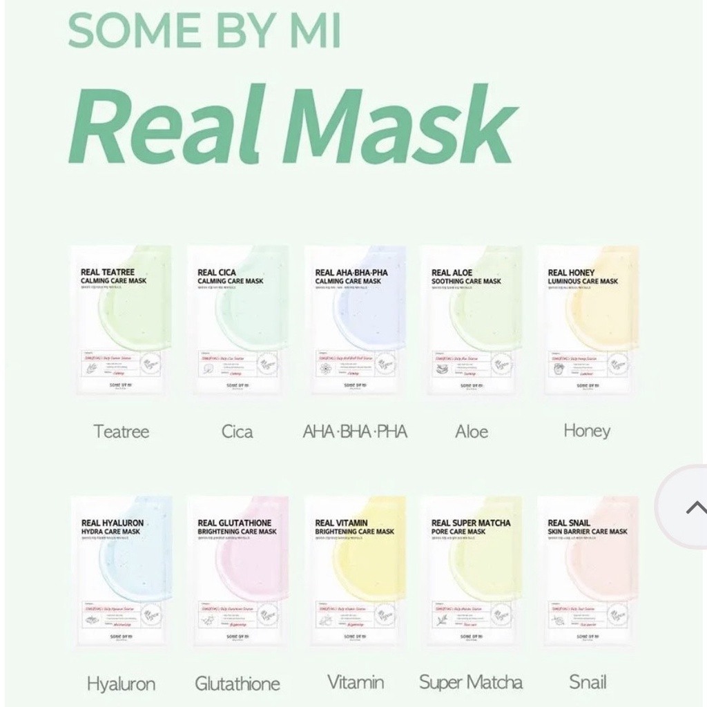 SHEETMASK SOME BY MI UNTUK MENCERAHKAN MELEMBABKAN DAN MENUTRISI