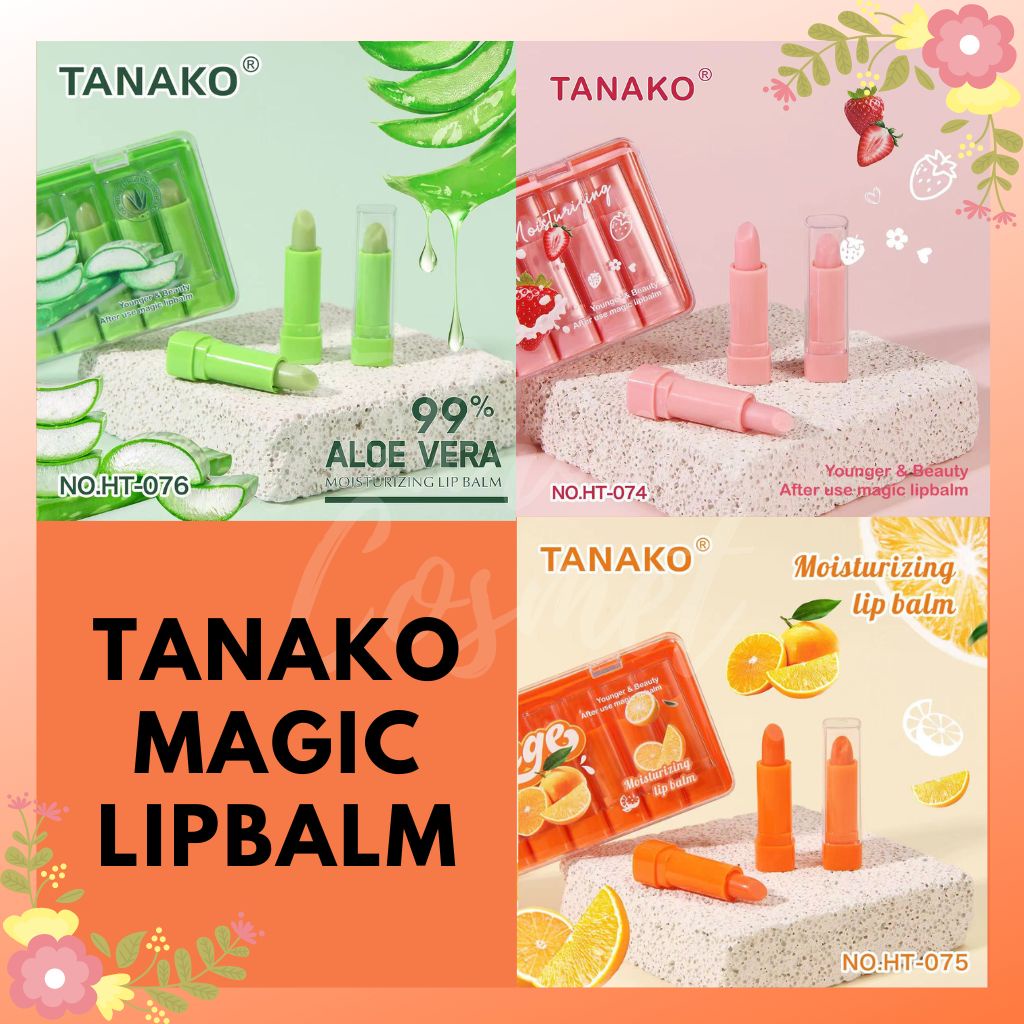 1 BOX ISI 10/ LIP BALM MAGIC COLOR TANAKO LIPBALM MOISTURIZING