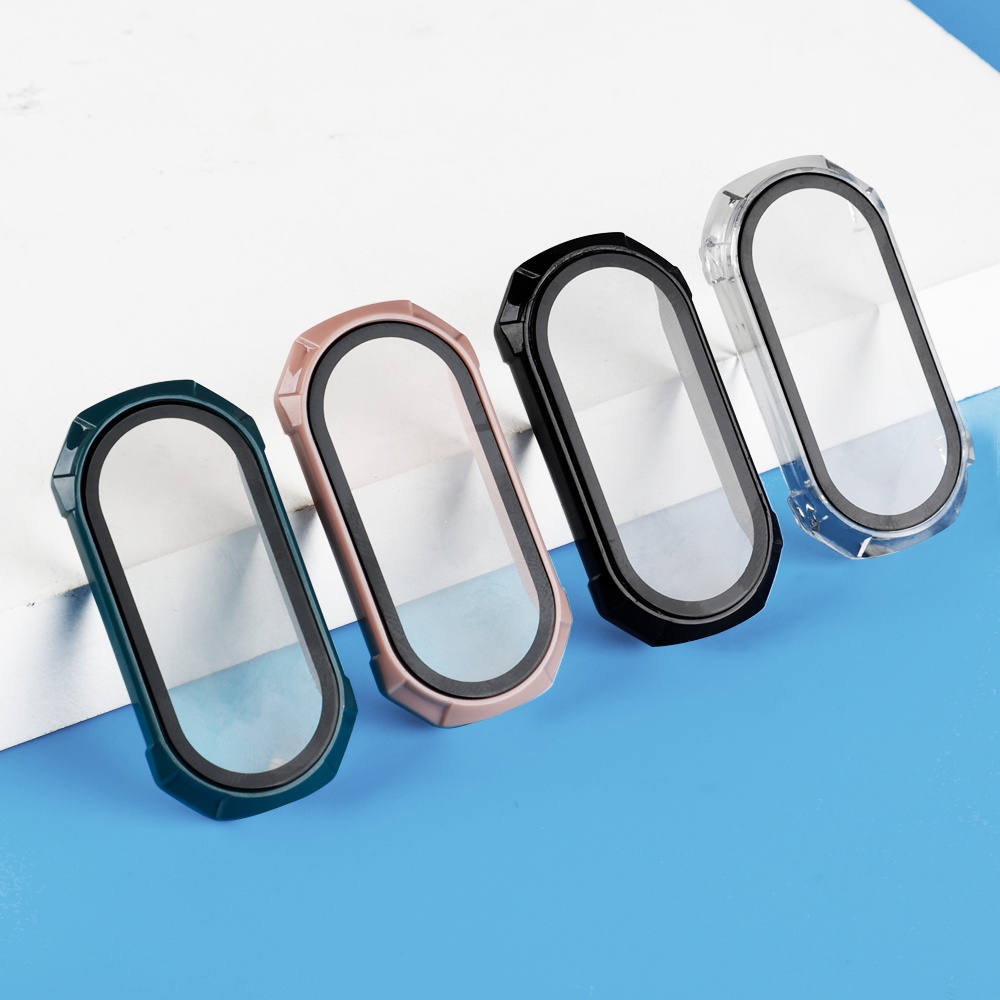 1pc Case Pelindung Layar Tempered Glass Full Cover Xiaomi Mi Band 7 7NFC