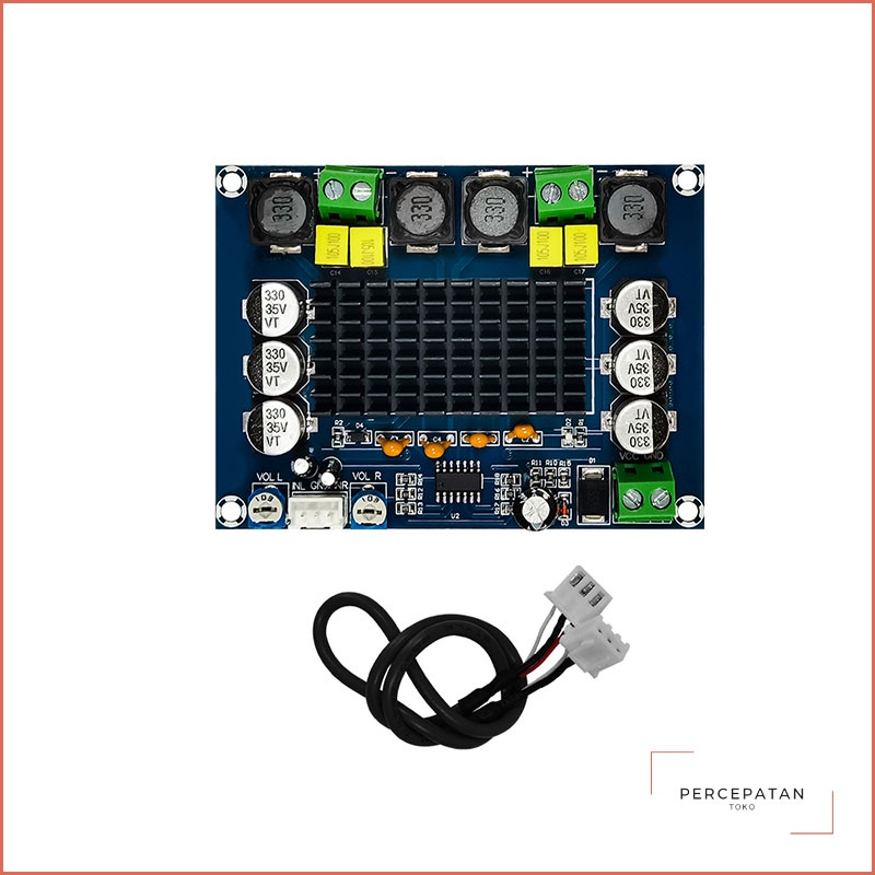 【XH-M543】Papan amplifier daya digital berdaya tinggi【TPA3116D2】Modul amplifier audio Saluran ganda 2*120W