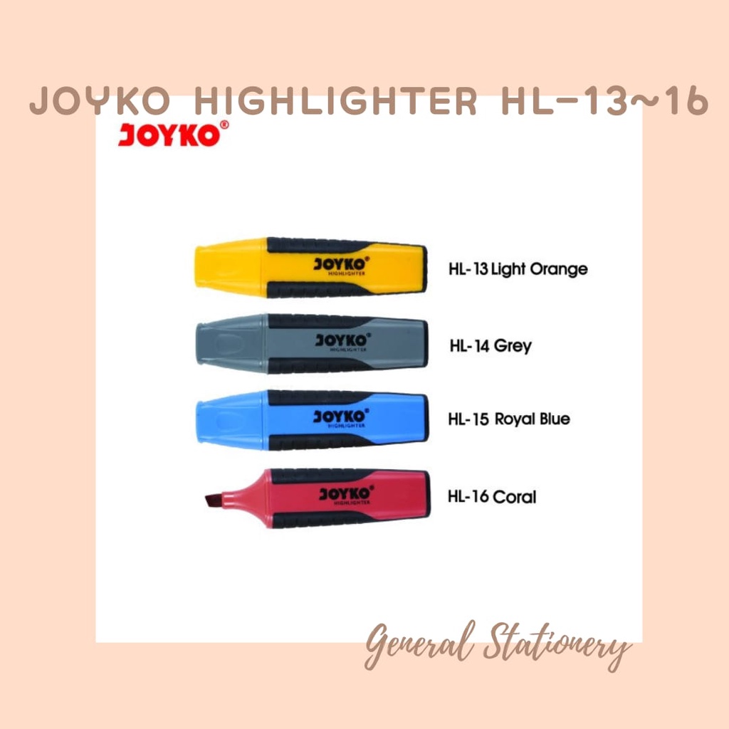 

Joyko Highlighter HL-13~16 / Penanda