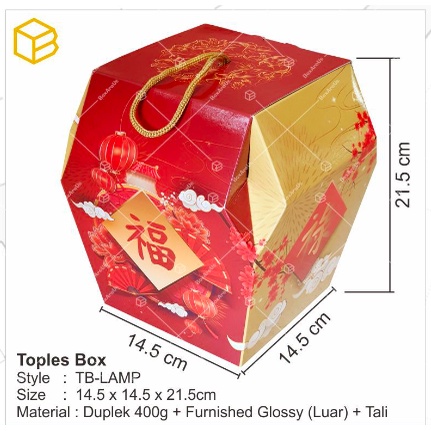 

Box Toples Kue Kering Packaging Imlek Sincia CNY Hampers Kemasan Cookies | TB-LAMP