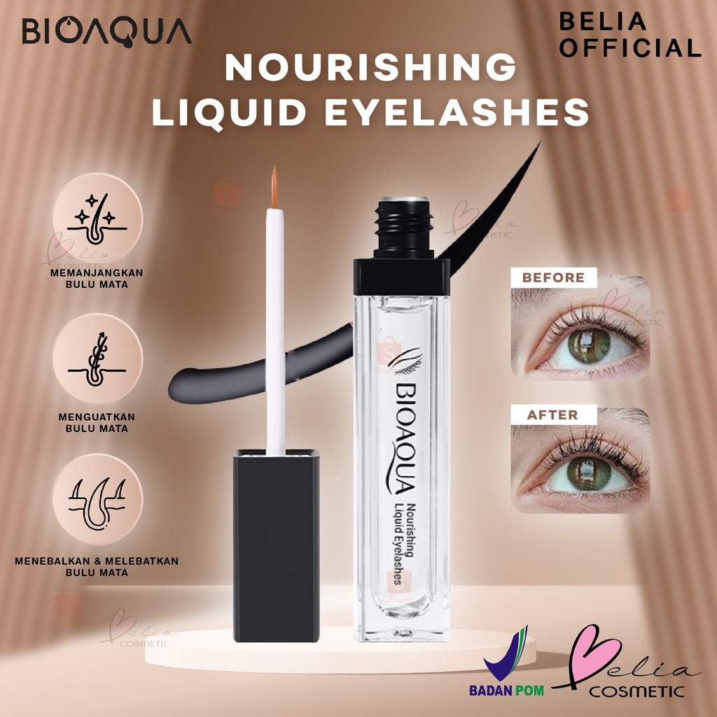 ❤ BELIA ❤ BIOAQUA Nourishing Liquid Eyelashes Serum 7ml serum alis dan bulu mata / serum bulu mata | BPOM