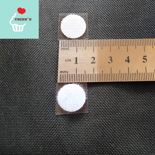

[15mm] 100Pairs Velcro Bulat | Perekat | Stiker | Prepetan | 1.5cm - Putih