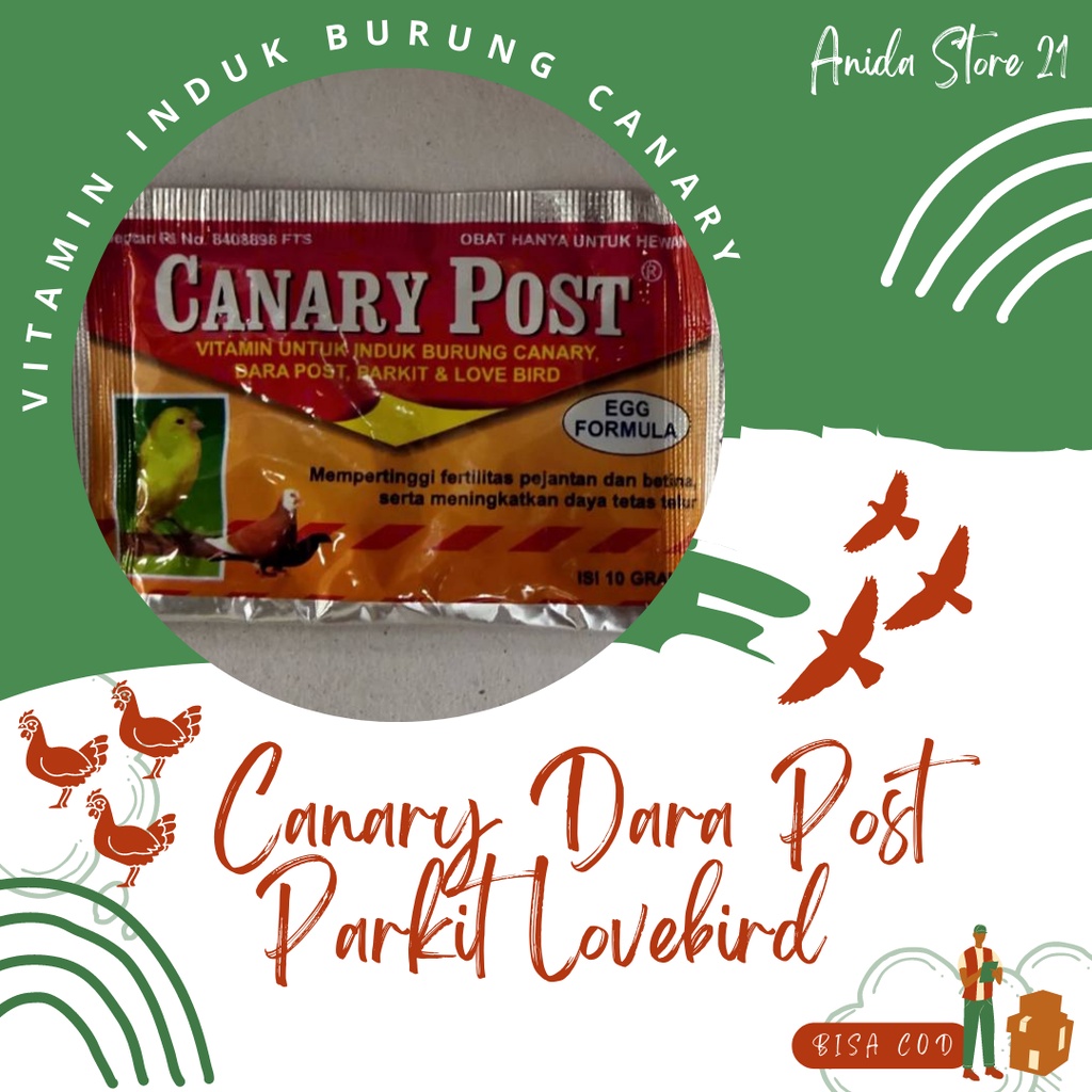 Canary Post Vitamin Induk Burung Canary Dara Post Parkit Lovebird