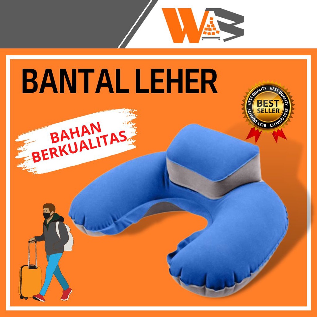 COD Bantal Leher Mobil Dewasa Anak Bantal Traveling Leher Tiup Travl Travelling Neck Pillow E39