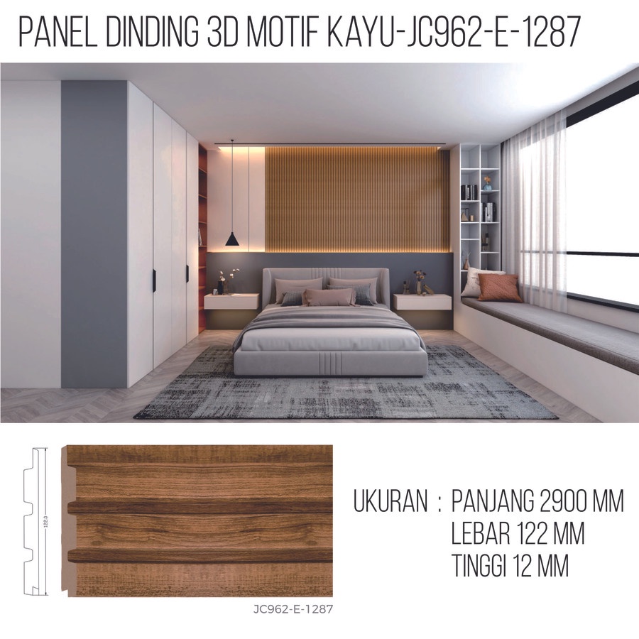 Panel Dinding Motif Kayu 3D/Wall Panel JC962-E-1287