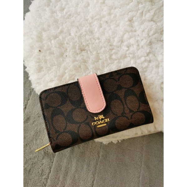 dompet lipat 2 sisi, dompet coach signature long free box