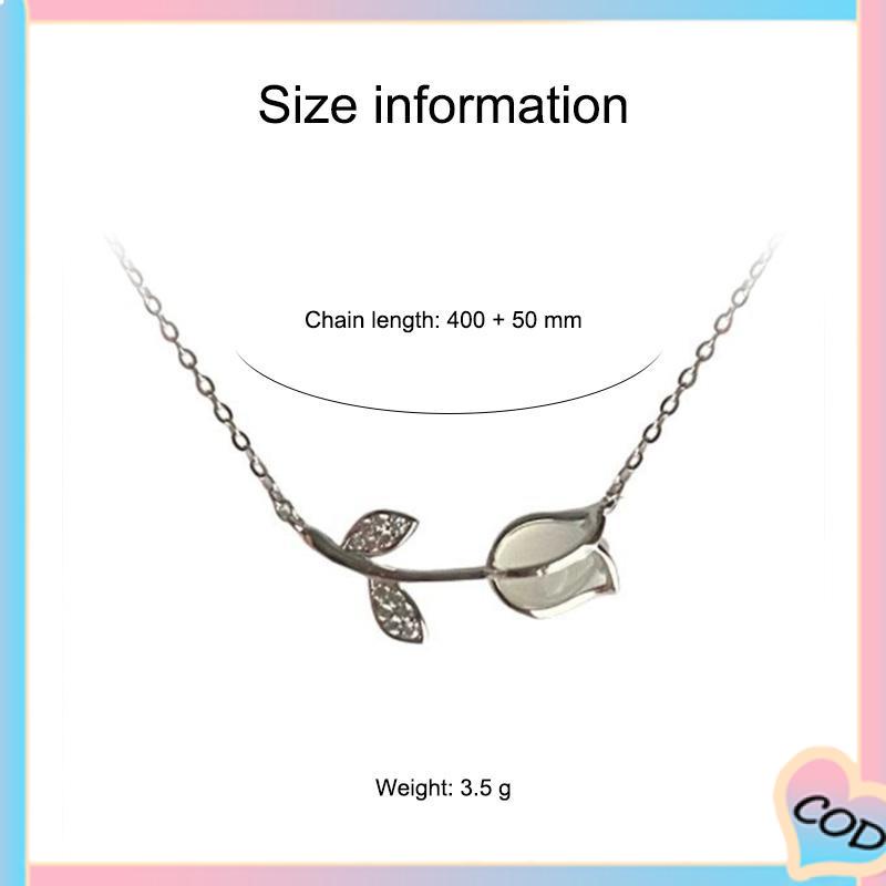 COD❤️Kalung Choker Liontin Bunga Mawar Gaya Korea Untuk Wanita-A.one