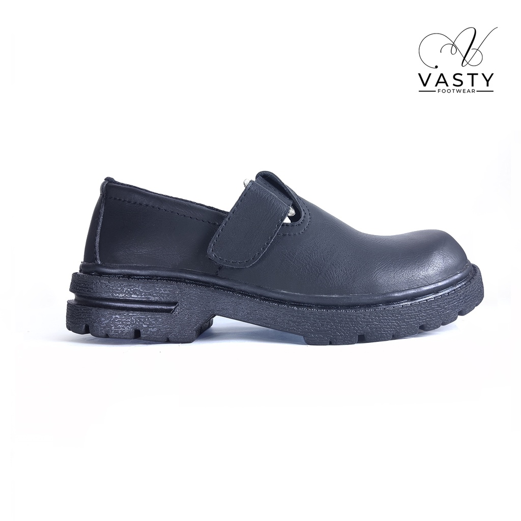 SEPATU SAFETY WANITA / UJUNG BESI PDL PDH TNI POLRI PROYEK LAPANGAN INDUSTRI KERJA VASTY ST.42