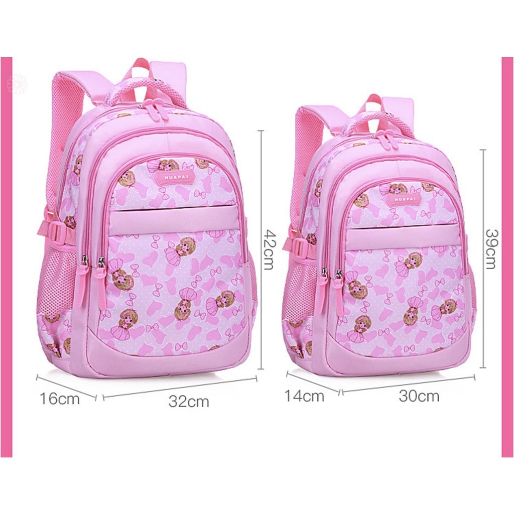WWH10 Tas Anak Perempuan Sekolah SD Ransel 3D Timbul Size 16&quot; Besar Girl Impor TKM