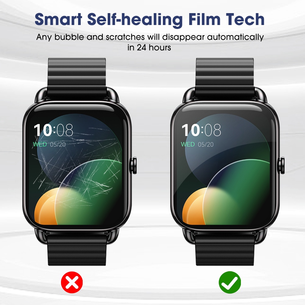 1pc Film Pelindung Layar Hydrogel Full Curved Anti Ledakan HD 500D Bahan TPU Untuk Haylou RS4 RS4 Plus
