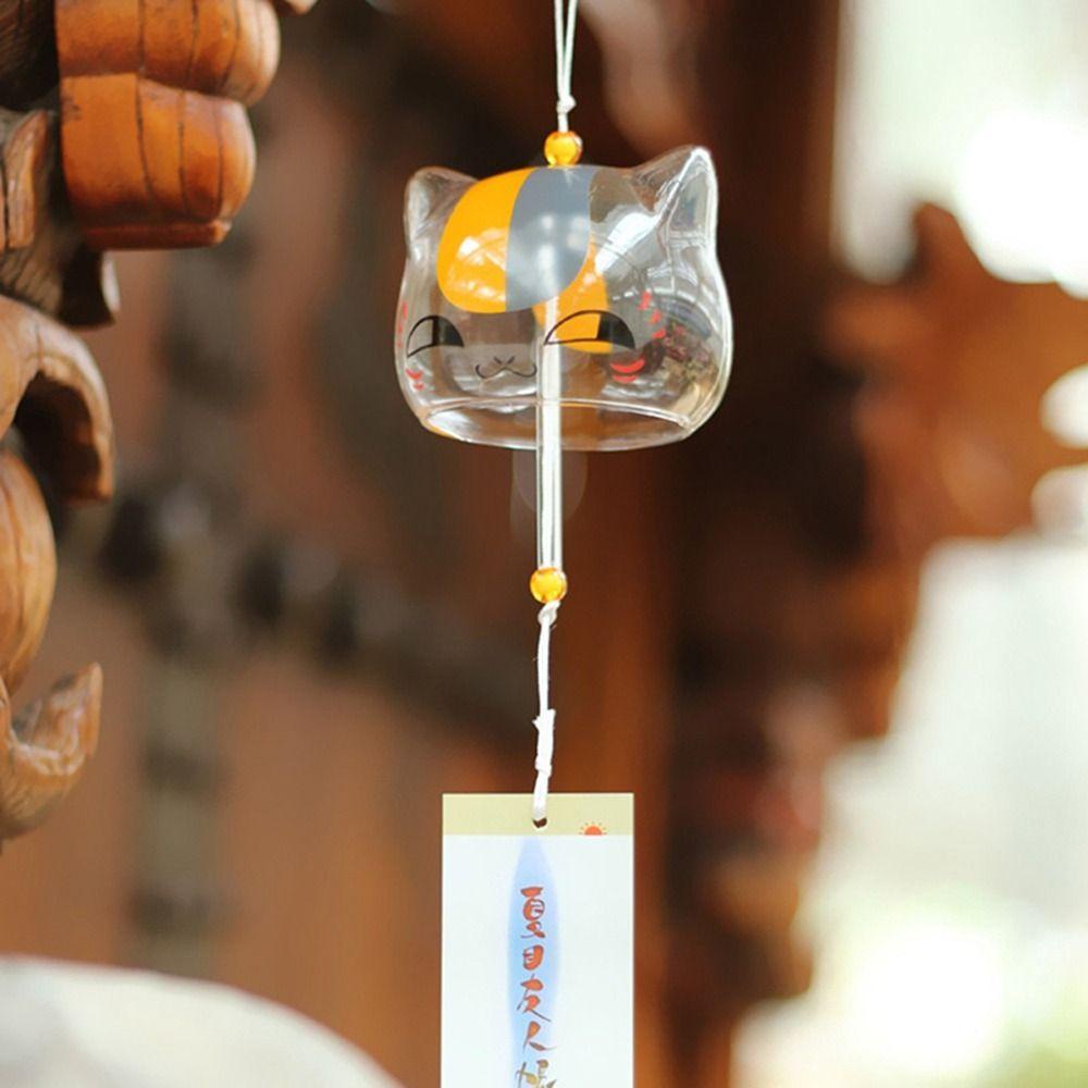 [Elegan] Wind Chime Kaca Transparan Gaya Jepang DIY Hadiah Bell Angin Bless Dekorasi Aksesoris