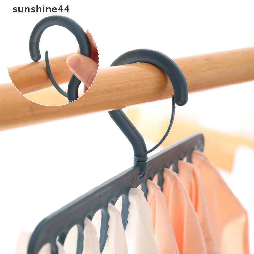 Sunshine Rak Gantung Pengering Kaos Kaki / Pakaian Anti Angin Dengan 9 Lubang