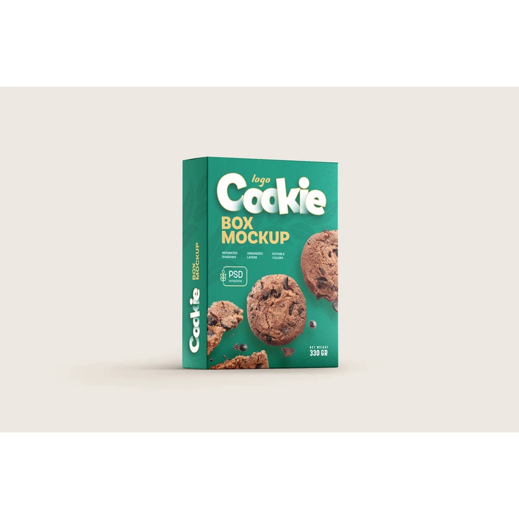 Cookies Box Packaging Mockup Set