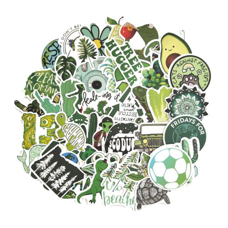 

STIKER PACK HIJAU STYLE 260068- STIKER AESTHETIC KEREN IMUT LAPTOP, AKSESORIS HP, ANTI AIR, MOTIF, HELM, TUMBLER, KOPER, KULKAS