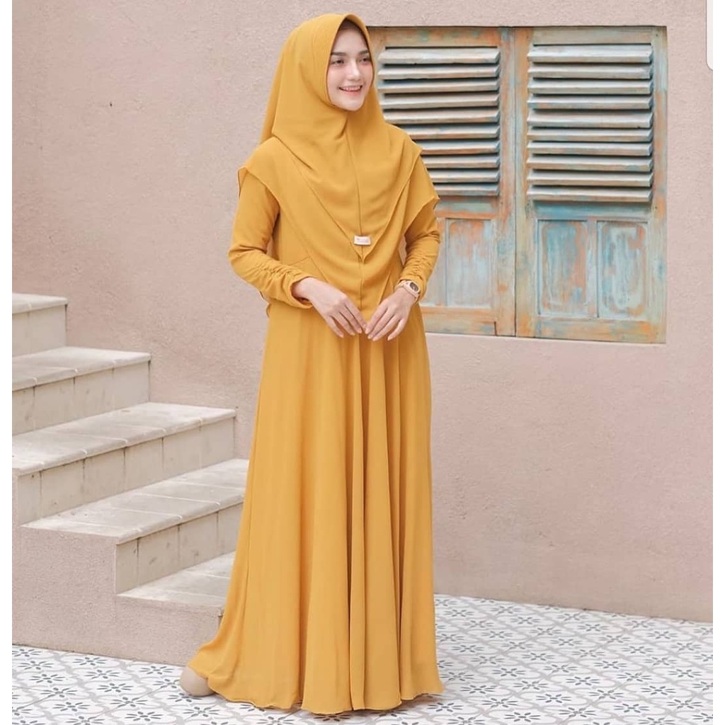 PREMIUM Gamis Syari Hijab 2 layer/Gamis Syar'i Jumbo/Mayra Syar'i Hijab