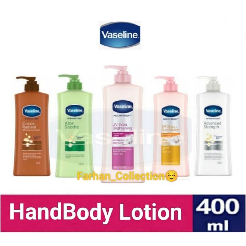 Vaseline hand body lotion 400ml
