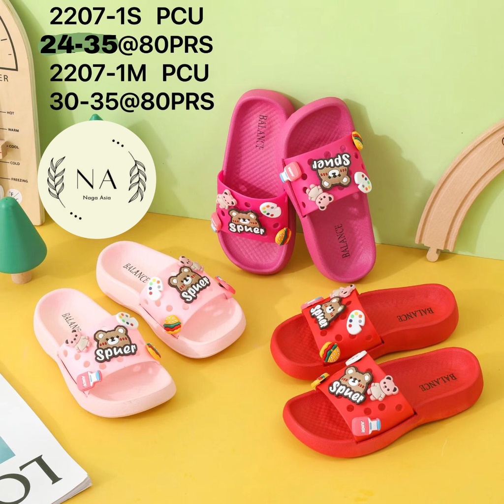 sandal selop fuji anak perempuan import balance 2207-1S (24-35) sandal terbarun 2022