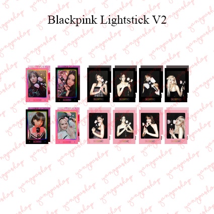 [READY / SET] BLACKPINK LIGHTSTICK VER 2 BPIN PHOTOCARD UNOFFICIAL FANMADE YANGPASHOP JENNIE JISOO L