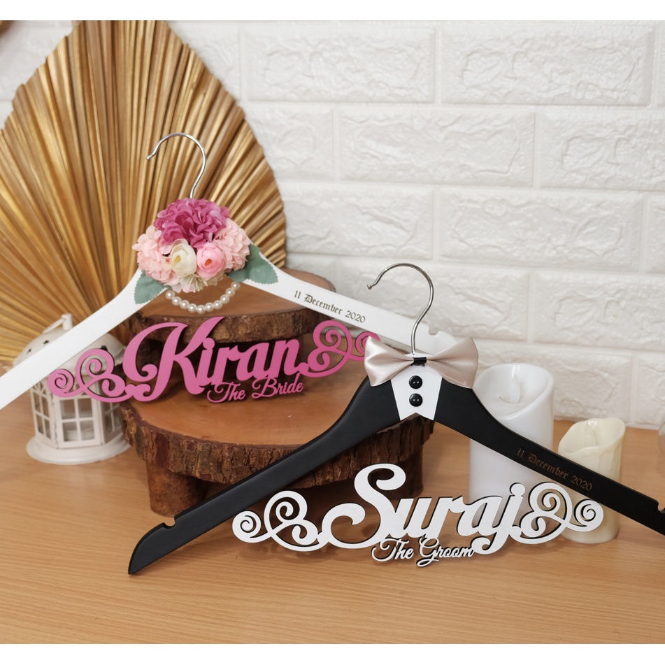 Wedding Hanger Dress Tuxedo Properti Foto Wedding Kamar Pengantin Romantic Garden