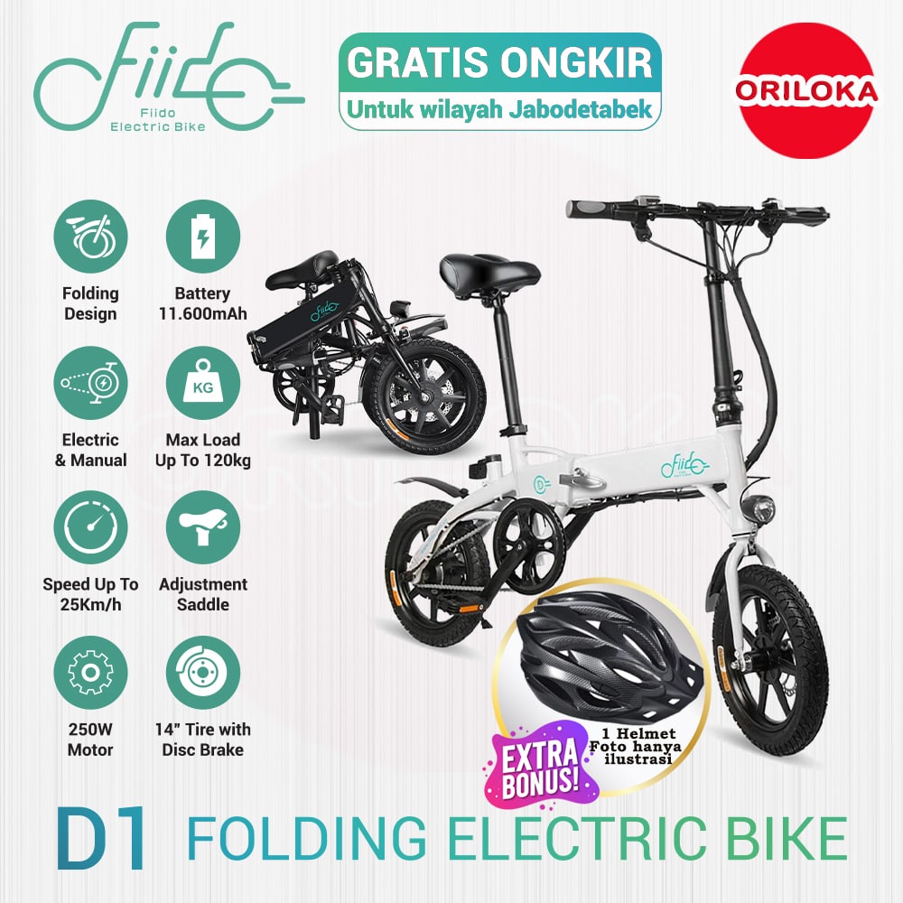 Fiido D1 Foldable Smart e-BIKE Hybrid 11.6AH / Sepeda Listrik
